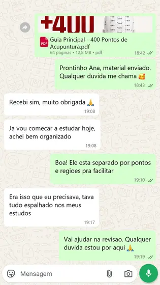 Depoimento de terapeuta — acupuntura